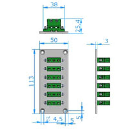 Immagine di Pannello Miniatura Verticale Tre Contatti